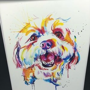 Colorful Maltese Art Print 11x14 inch